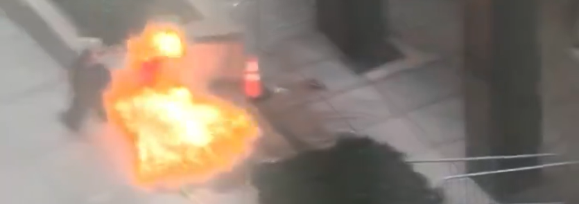Anti-ICE Arsonist Caught on Camera