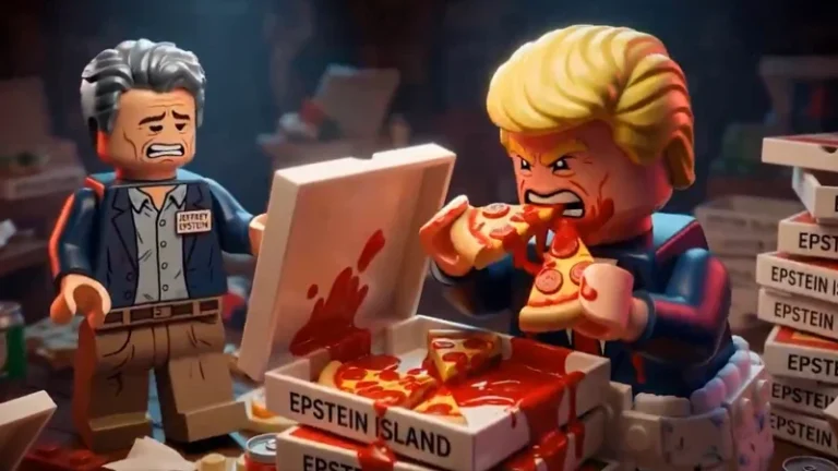 Iran Lego Trump Epstein Pizza Video
