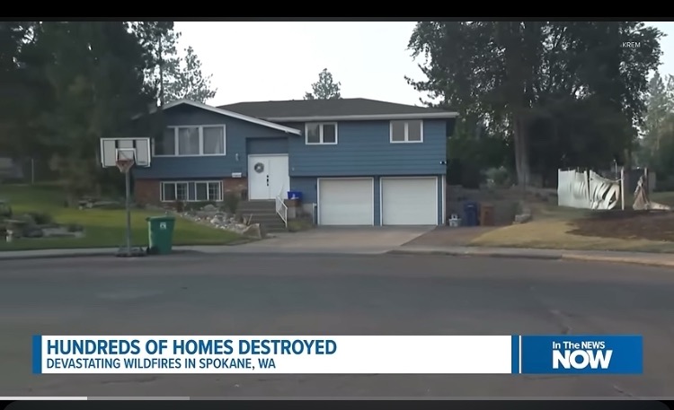 Just the Blue House Standing